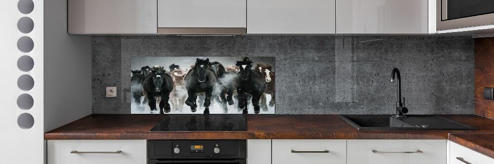 Cooker splashback Horses at gallop