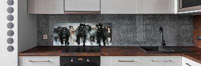 Cooker splashback Horses at gallop