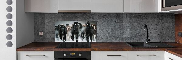 Cooker splashback Horses at gallop