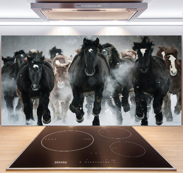 Cooker splashback Horses at gallop