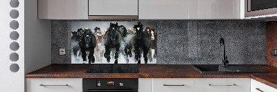 Cooker splashback Horses at gallop