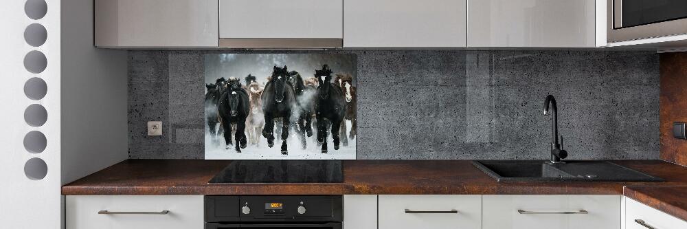 Cooker splashback Horses at gallop