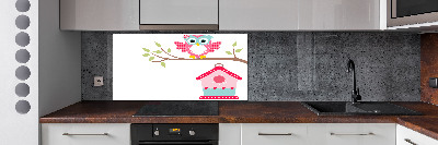 Kitchen splashback Owl on a branch