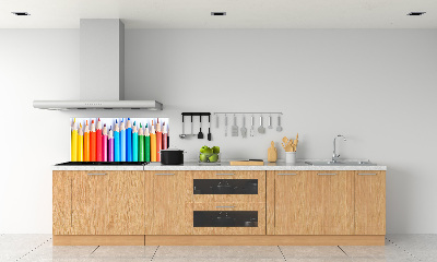 Glass splashback Colourful pencils