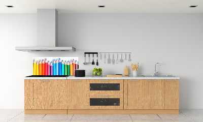 Glass splashback Colourful pencils