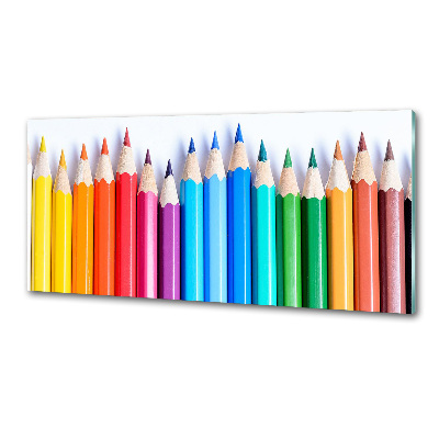 Glass splashback Colourful pencils