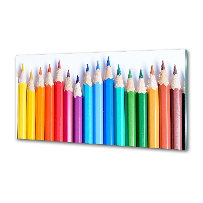 Glass splashback Colourful pencils