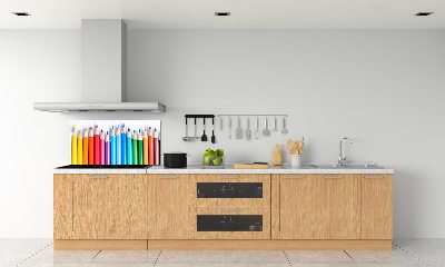 Glass splashback Colourful pencils