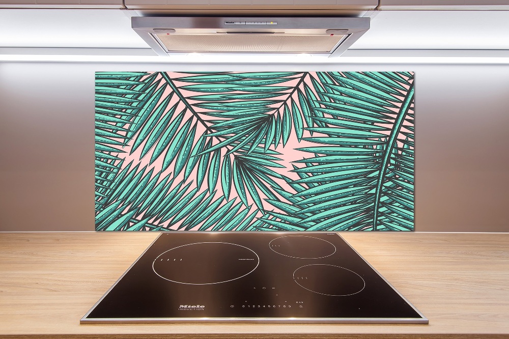 Kitchen splashback Palm leaves