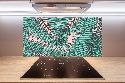 Kitchen splashback Palm leaves