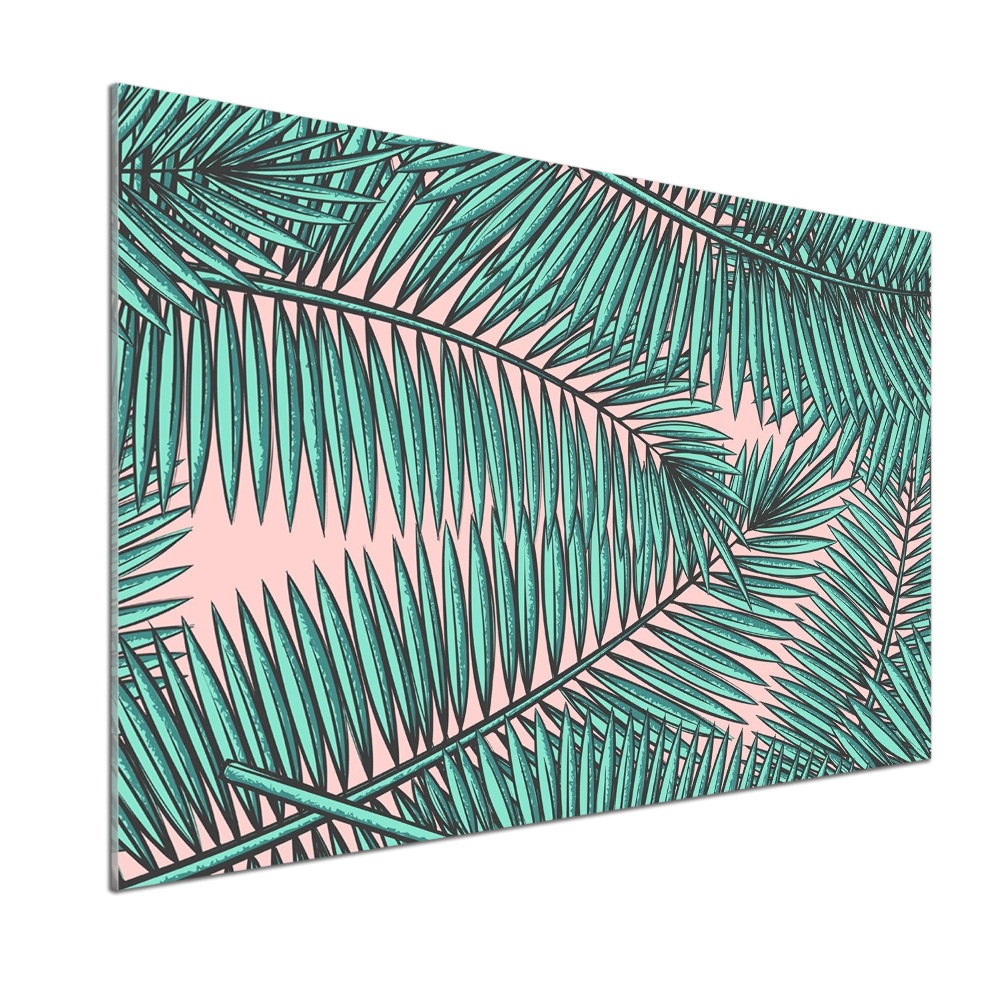 Kitchen splashback Palm leaves