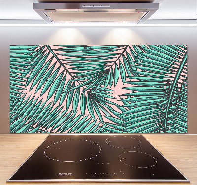 Kitchen splashback Palm leaves