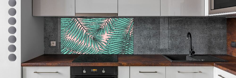 Kitchen splashback Palm leaves