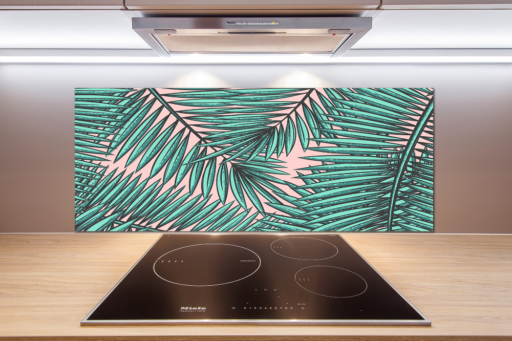 Kitchen splashback Palm leaves