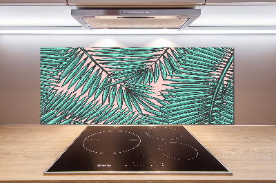 Kitchen splashback Palm leaves