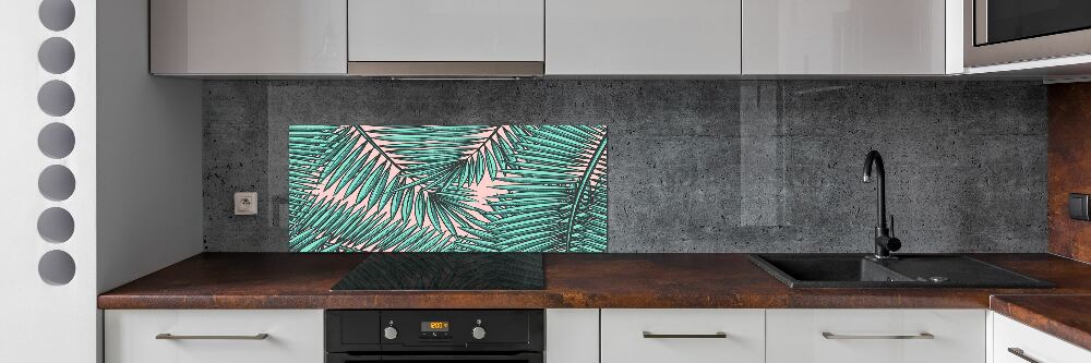 Kitchen splashback Palm leaves