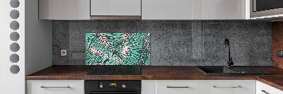 Kitchen splashback Palm leaves