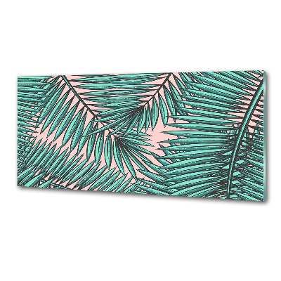 Kitchen splashback Palm leaves