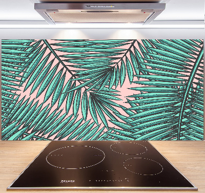 Kitchen splashback Palm leaves