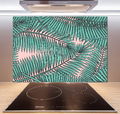 Kitchen splashback Palm leaves