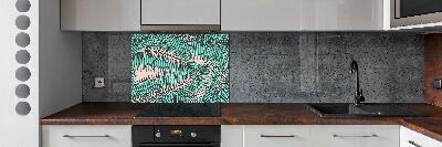 Kitchen splashback Palm leaves