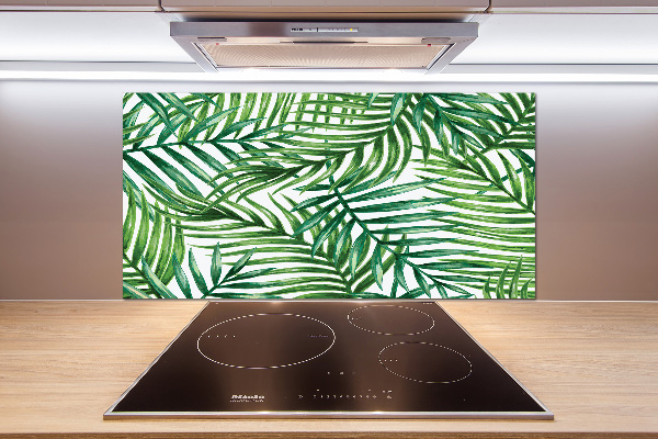 Kitchen splashback Palm leaves