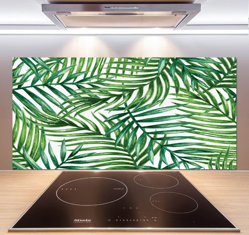 Kitchen splashback Palm leaves