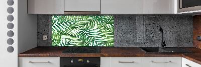 Kitchen splashback Palm leaves