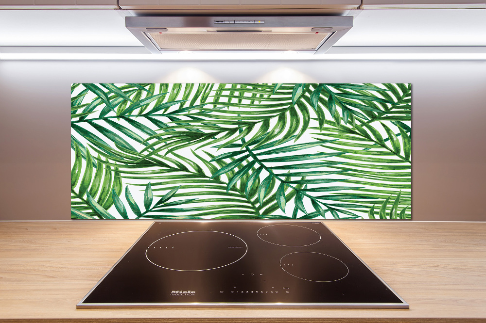 Kitchen splashback Palm leaves