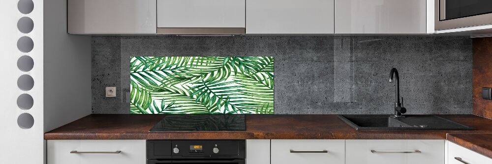 Kitchen splashback Palm leaves