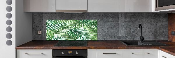 Kitchen splashback Palm leaves