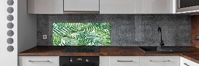 Kitchen splashback Palm leaves