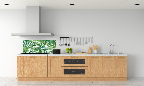 Kitchen splashback Palm leaves