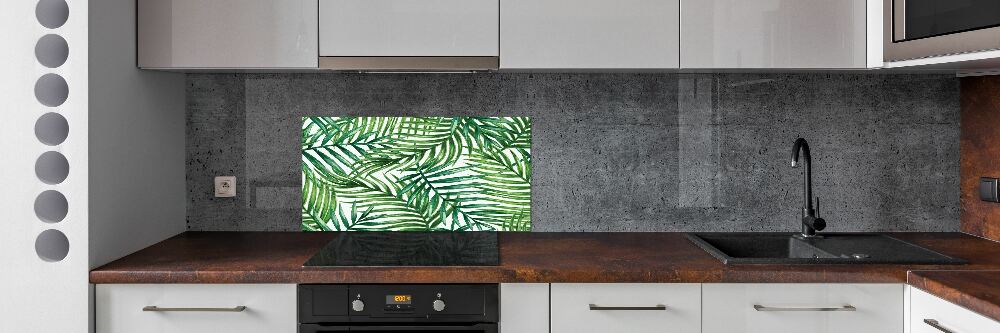 Kitchen splashback Palm leaves