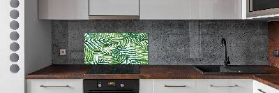 Kitchen splashback Palm leaves