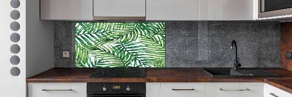 Kitchen splashback Palm leaves