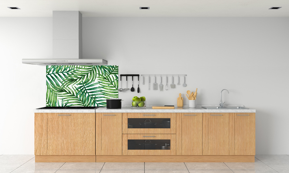 Kitchen splashback Palm leaves