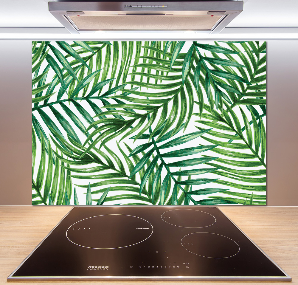 Kitchen splashback Palm leaves