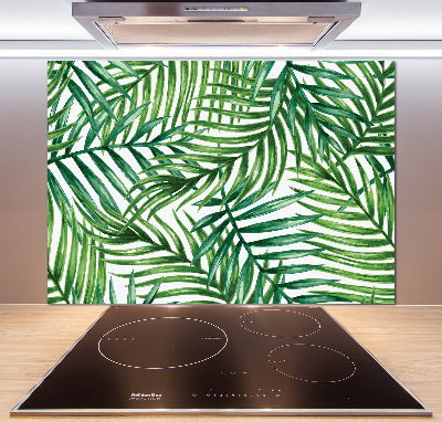 Kitchen splashback Palm leaves