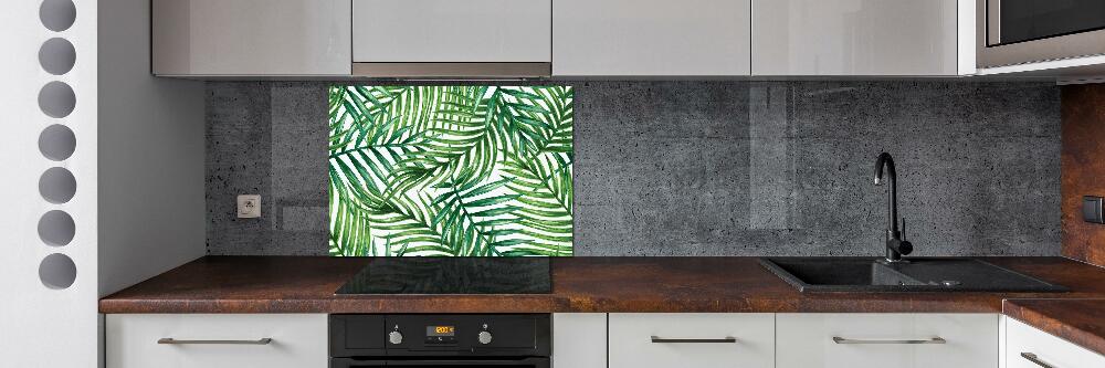 Kitchen splashback Palm leaves