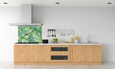 Kitchen splashback Palm leaves