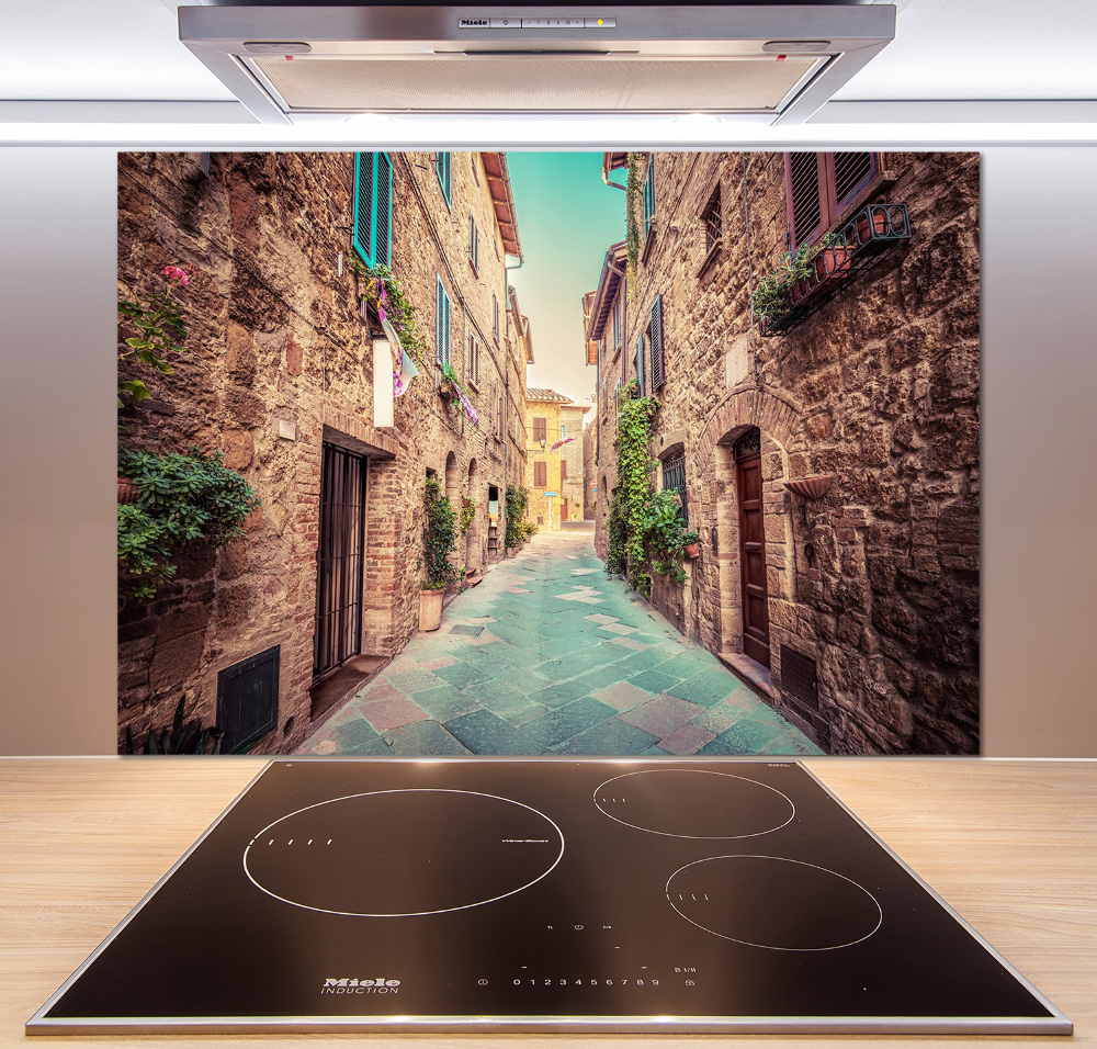 Hob splashback Italian streets