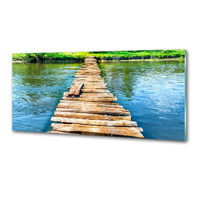 Cooker splashback Wooden bridge