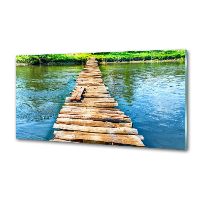 Cooker splashback Wooden bridge