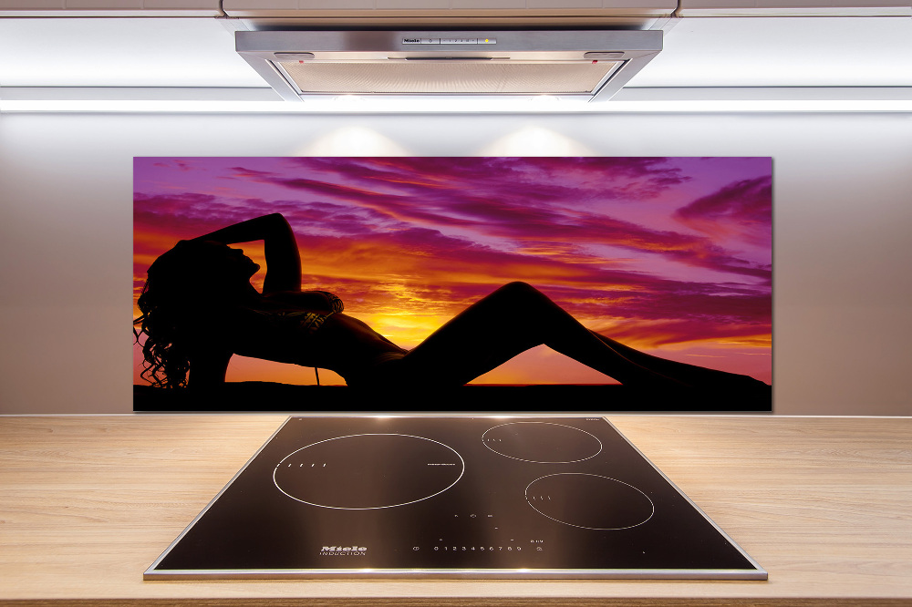 Cooker splashback A woman's silhouette