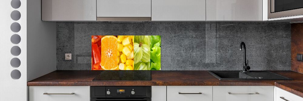 Cooker splashback Fruits and vegetables