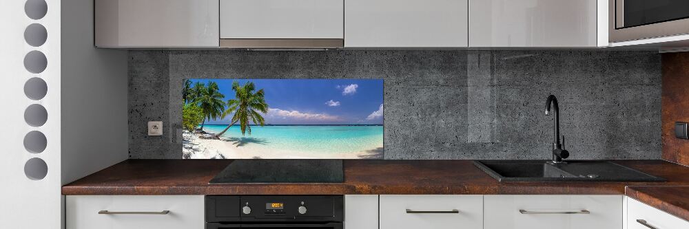 Cooker splashback Panorama of the beach