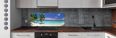 Cooker splashback Panorama of the beach