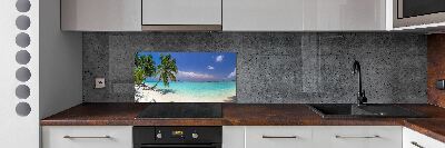 Cooker splashback Panorama of the beach