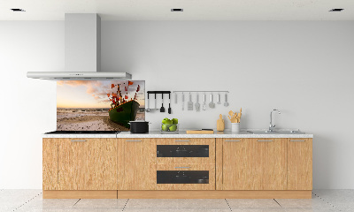 Cooker splashback Fishing boat beach